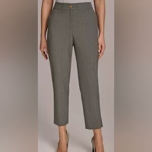 Donna Karan Charcoal Pinstripe Trousers
